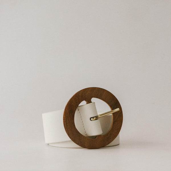 Blanco Recycled Leather Belt