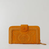 Marrakech Leather Clutch in Dark Tan