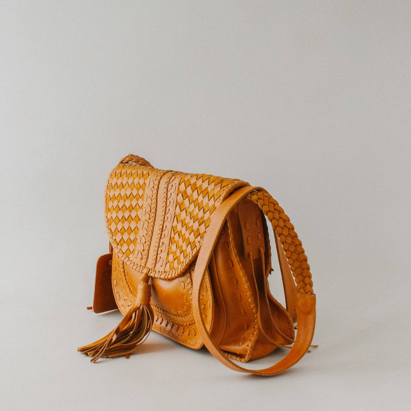 San Tropez Saddle Bag Golden Tan