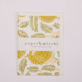 Marigold Glitz Block Printed Greeting Card