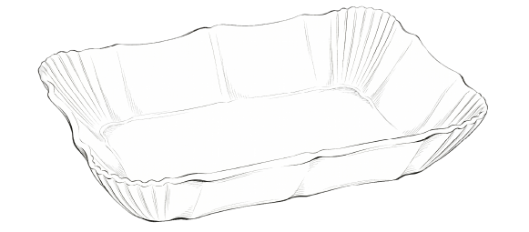 Grey Fluted Porcelain Baking Dish illustration