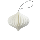 Cotton Accordion Ornament in White Onion