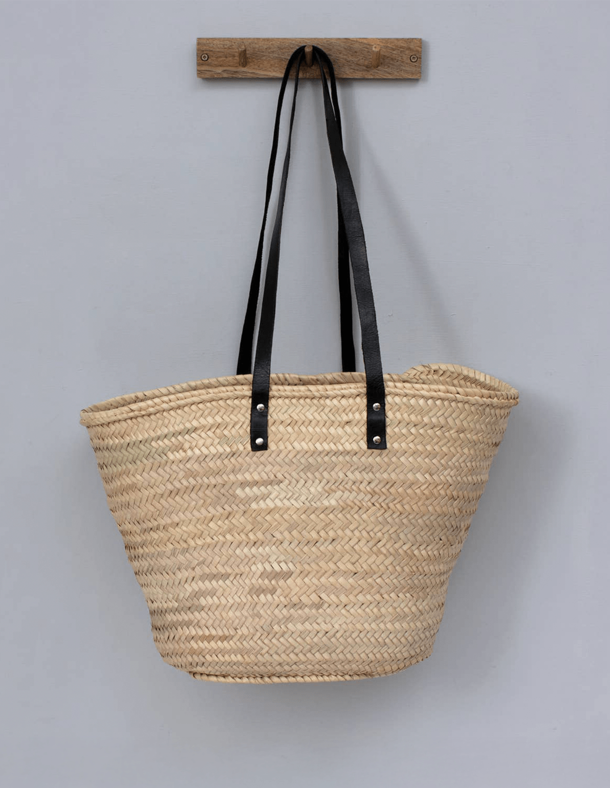 Black Long Handled French Basket - Faire Living