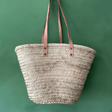 Natural Long Handled French Basket - Faire Living