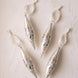 Faceted brushed silver mouth-blown glass jewel ornament, made in Thuringia, Germany