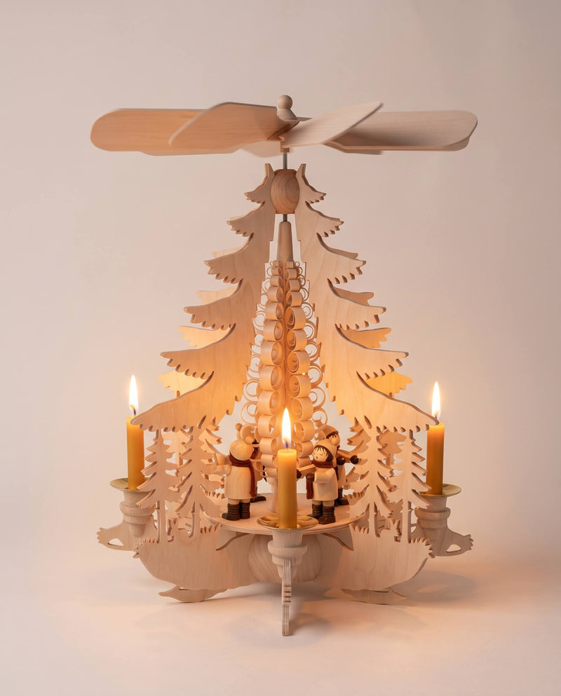 German Wooden Candle Pyramid Carol Singers