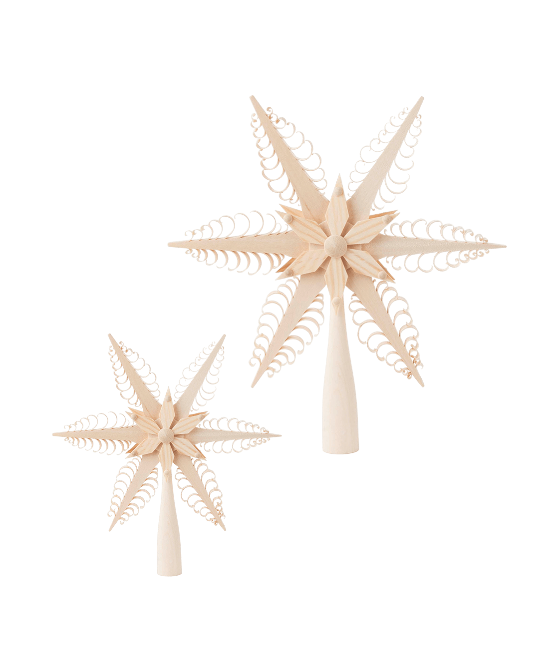Hand Carved German Tree Topper Star - Faire Living
