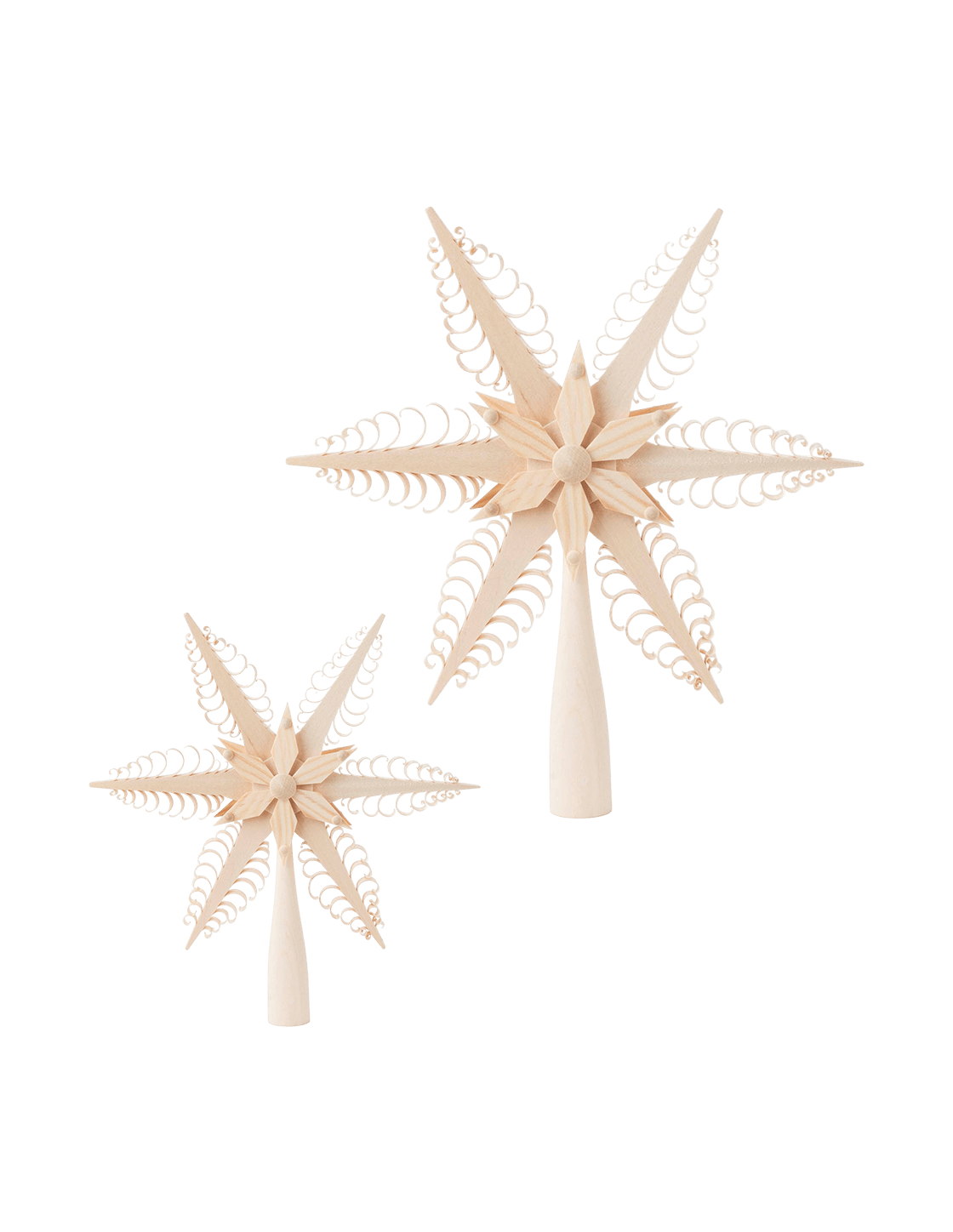 Hand Carved German Tree Topper Star - Faire Living
