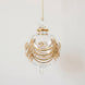 Hand-blown clear glass bauble painted with delicate gold drapes, made in Old Cairo, Egypt
