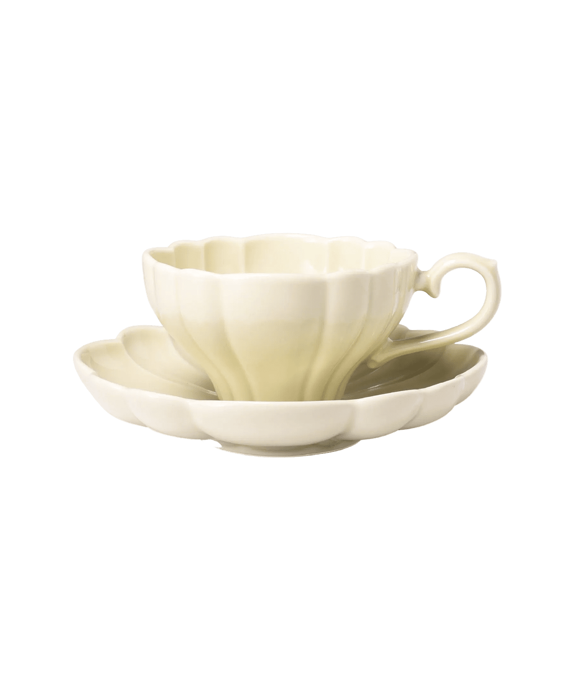 Green Bouquet Teacup & Saucer - Faire Living