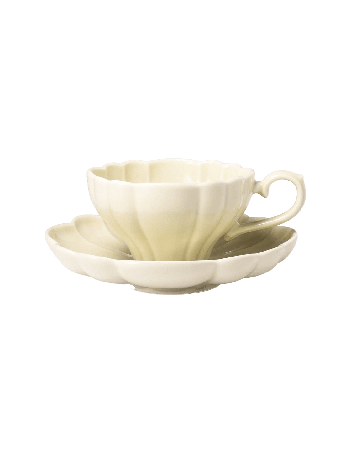 Green Bouquet Teacup & Saucer - Faire Living