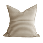 Greige Stripe Handwoven Cotton Cushion - Faire Living