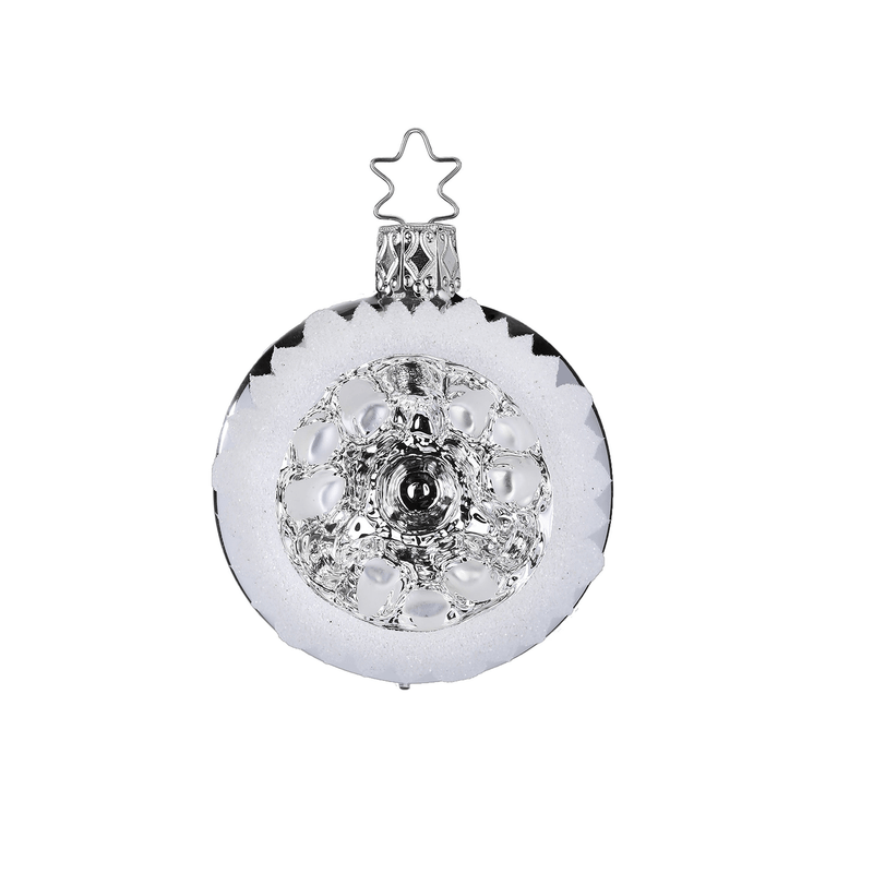 Inge-Glas Silver Reflector Ornament 2.4"