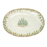 Italian Painted Large Christmas Platter