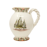 Italian Painted Christmas Pitcher