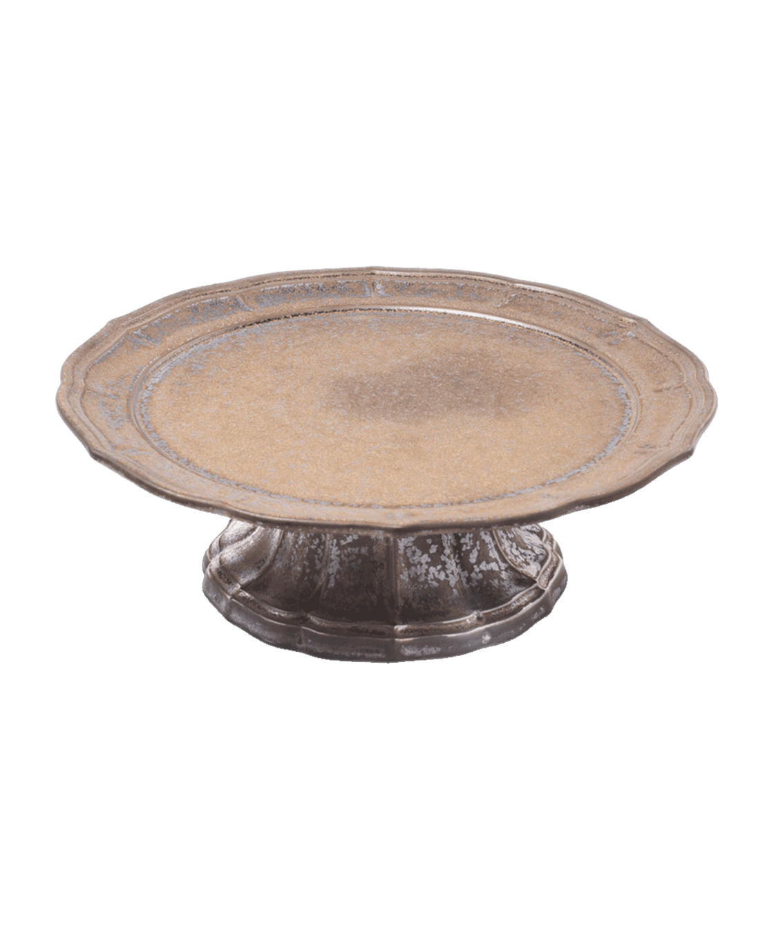 Japanese Fluted Porcelain Cake Stand – Bronze Glaze - Faire Living