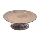 Japanese Fluted Porcelain Cake Stand – Bronze Glaze - Faire Living