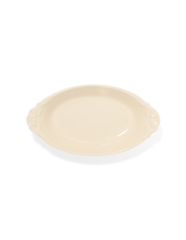 Acanthus Oval Baking Dish Cream