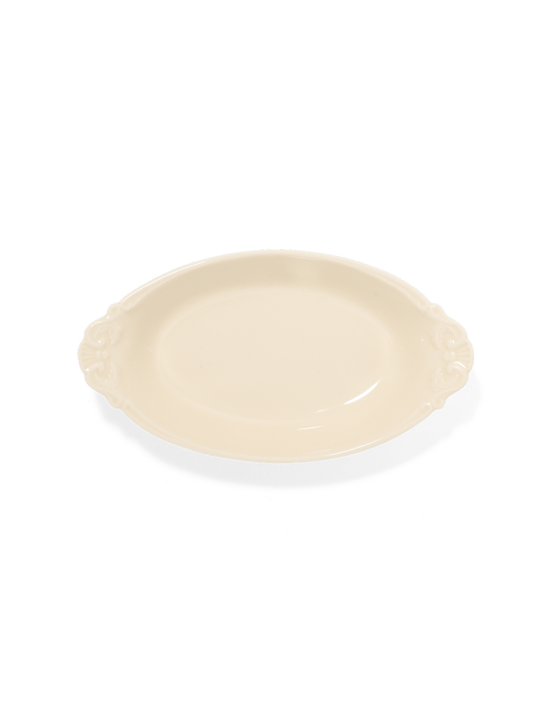 Acanthus Oval Baking Dish Cream