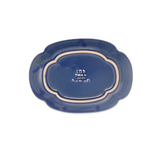 Lien Blue Scalloped Plate