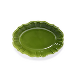 Green Japanese Scalloped Stoneware Baking Dish