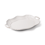 White Japanese Handled Porcelain Serving Platter - Faire Living