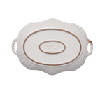 White Japanese Handled Porcelain Serving Platter - Faire Living