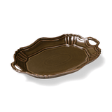 Brown Japanese Handled Porcelain Serving Platter - Faire Living