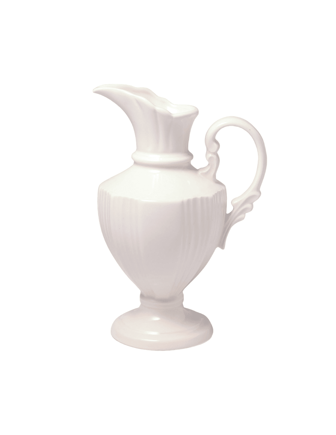 Gracieux Fluted Porcelain Pitcher - Faire Living