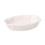 White Japanese Scalloped Stoneware Baking Dish - Faire Living