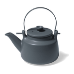 Indigo Japanese Porcelain Teapot with Metal Handle and Mesh Strainer - Faire Living