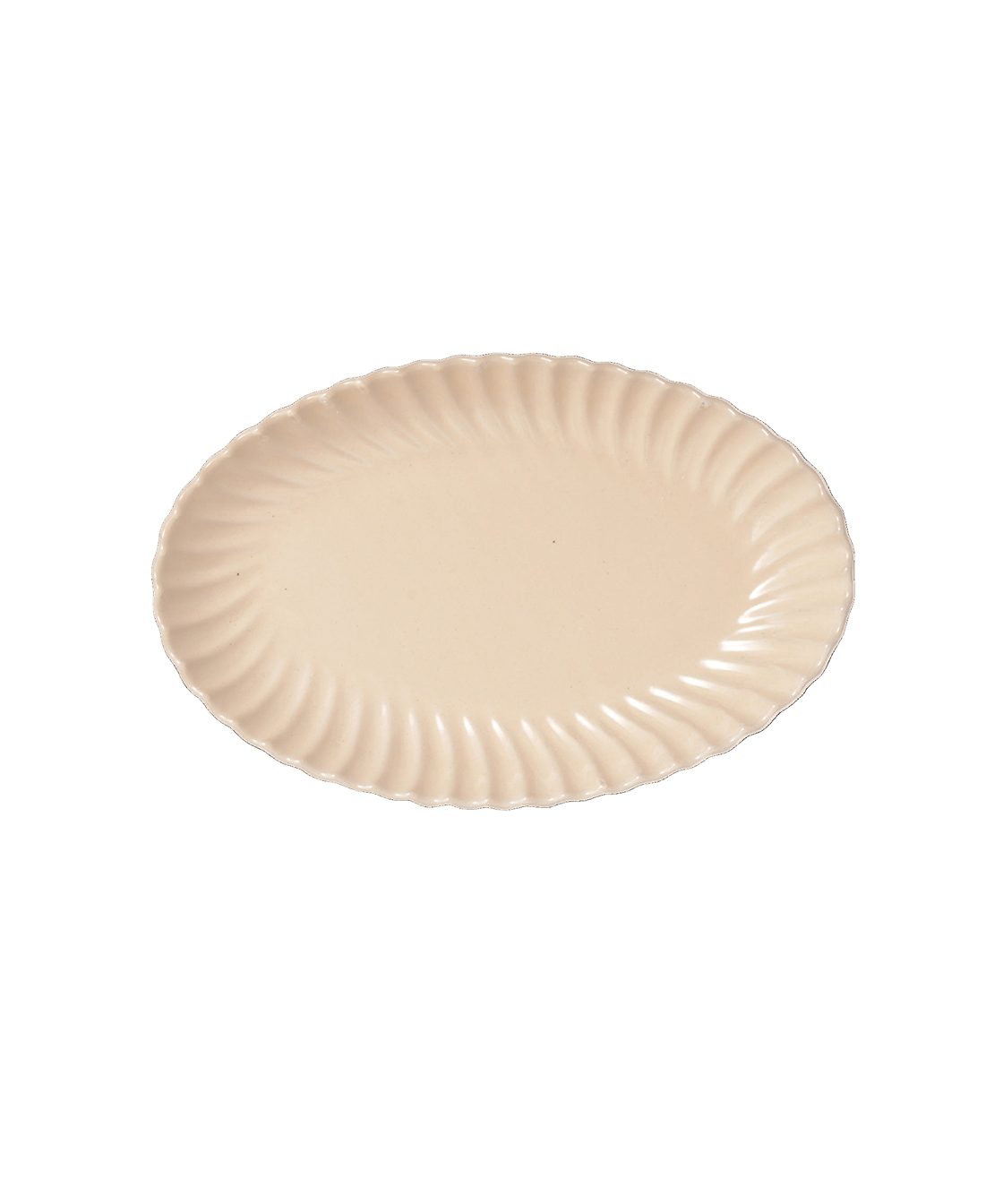 Scalloped Japanese Pottery Oval Serving Platter - Faire Living
