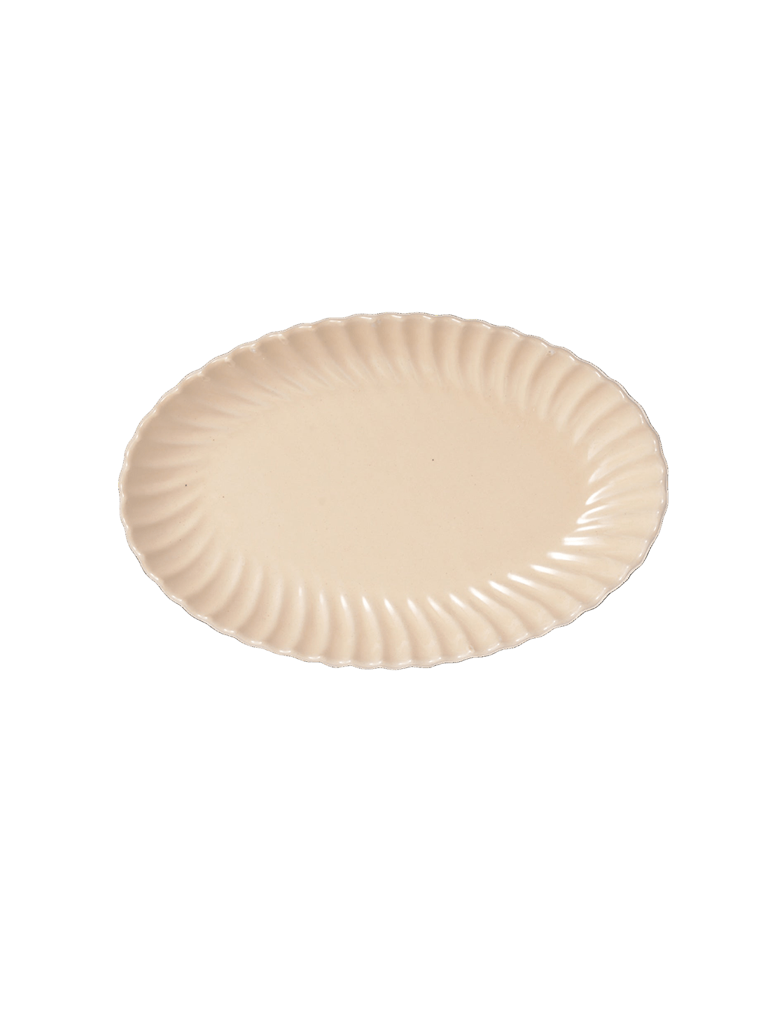 Scalloped Japanese Pottery Oval Serving Platter - Faire Living