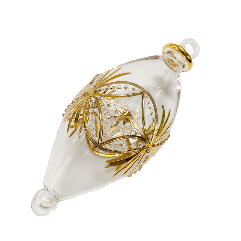 Gold Jewel Egyptian Glass Ornament 6"