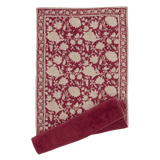 Ruby Hand Block Printed Velvet Table Runner - Faire Living