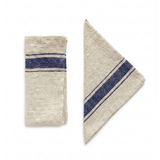 French Blue Linen Napkin Pair