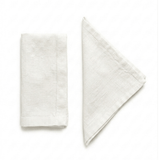 White Linen Napkin Pair
