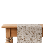 Mistletoe on Natural Linen Table Runner - Faire Living