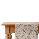 Mistletoe on Natural Linen Table Runner - Faire Living