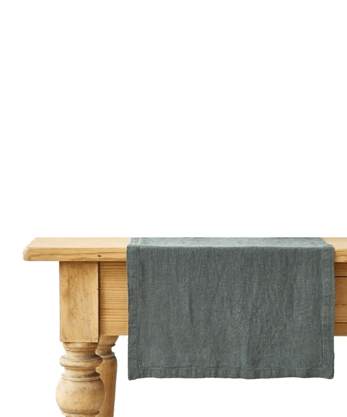 Forest Green Linen Table Runner - Faire Living