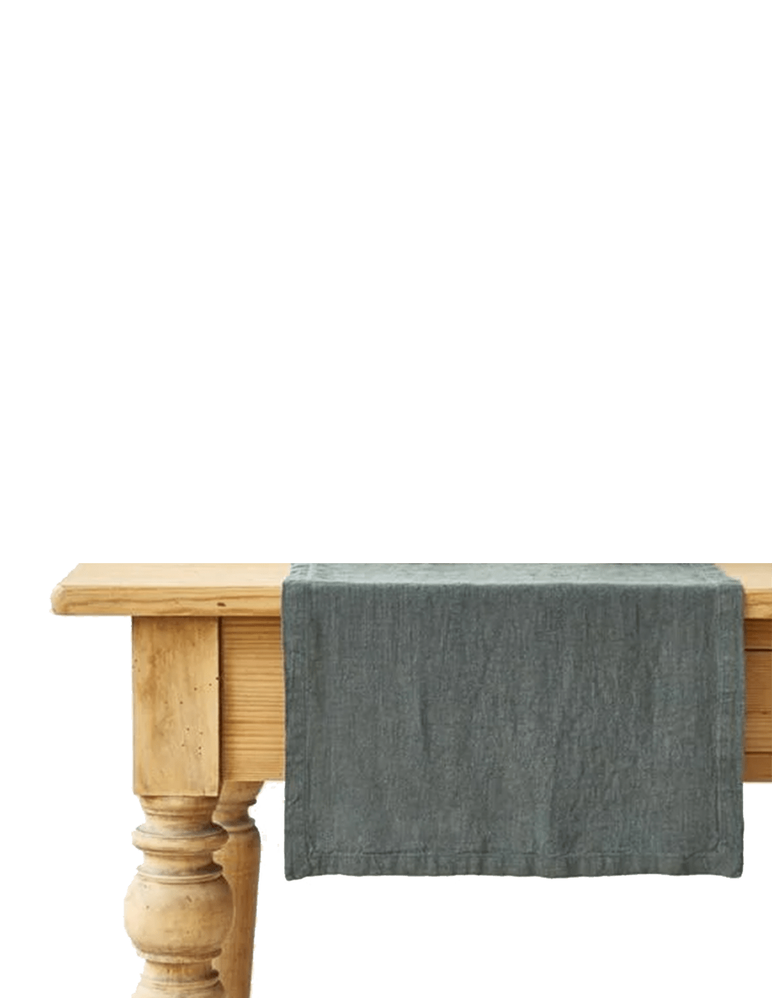 Forest Green Linen Table Runner - Faire Living