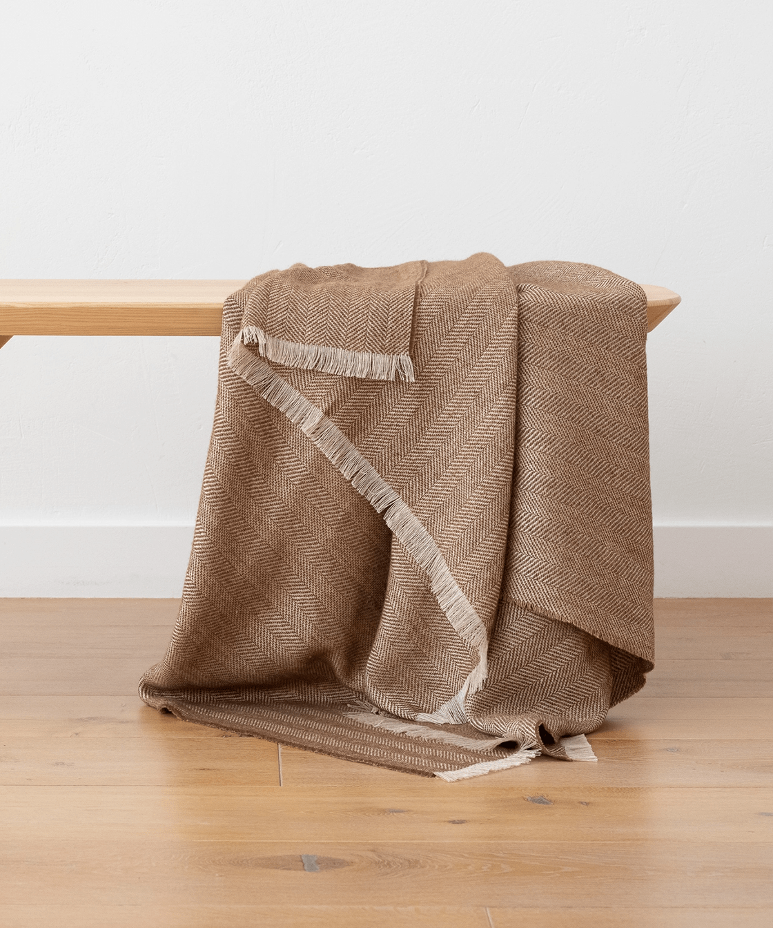 Caramel Baltic Linen & Merino Throw - Faire Living