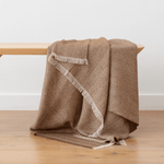 Caramel Baltic Linen & Merino Throw - Faire Living