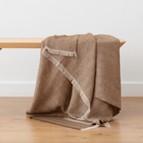 Caramel Baltic Linen & Merino Throw - Faire Living