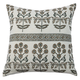 22x22 Lynette Linen Blockprint Pillow