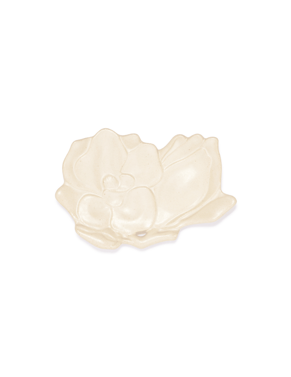 Cream Magnolia Stoneware Side Plate - Faire Living
