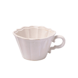 White Japanese Scalloped Stoneware Mug - Faire Living