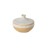 Cream Recycled Clay Small Covered Dish - Faire Living
