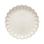 Cream Recycled Clay Scalloped Dinner Plate - Faire Living