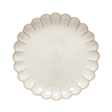 Cream Recycled Clay Scalloped Dinner Plate - Faire Living